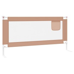 Barrière de sécurité de lit d'enfant Taupe 180x25 cm Tissu 