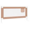 Barrière de sécurité de lit d'enfant Taupe 180x25 cm Tissu 