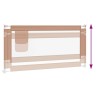 Barrière de sécurité de lit d'enfant Taupe 180x25 cm Tissu 