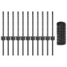 Clôture euro avec 11 U Posts Gris 0.4x25 m Acier 