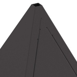 Brasero Pyramide Noir 50x50x51 cm Acier 