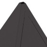Brasero Pyramide Noir 50x50x51 cm Acier 