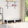 Collier de palette noir 150x50 cm bois de pin solide 