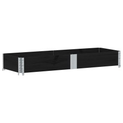 Collier de palette noir 150x50 cm bois de pin solide 