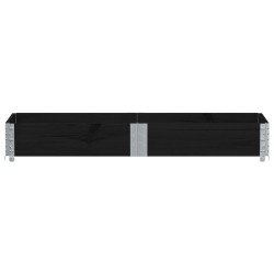 Collier de palette noir 150x50 cm bois de pin solide 