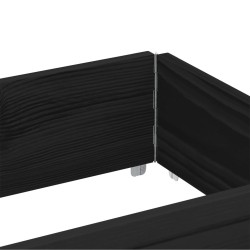 Collier de palette noir 150x50 cm bois de pin solide 