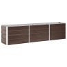 Lit surélevé de jardin Acier galvanisé 240x40x45 cm Marron 