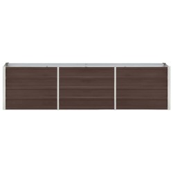 Lit surélevé de jardin Acier galvanisé 240x40x45 cm Marron 