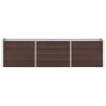 Lit surélevé de jardin Acier galvanisé 240x40x45 cm Marron 