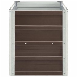 Lit surélevé de jardin Acier galvanisé 240x40x45 cm Marron 