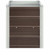 Lit surélevé de jardin Acier galvanisé 240x40x45 cm Marron 