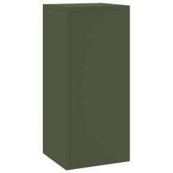 Supports de Plantes Extérieurs Pillar 2 pcs Vert Olive 24x24x55 cm Acier 