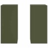 Supports de Plantes Extérieurs Pillar 2 pcs Vert Olive 24x24x55 cm Acier 