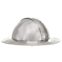 Casque de chevalier médiéval antique pour GN Argenté Acier 