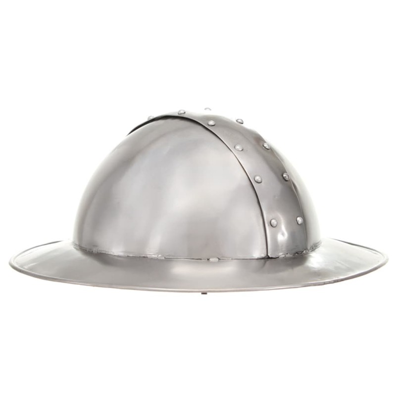 Casque de chevalier médiéval antique pour GN Argenté Acier 