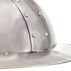 Casque de chevalier médiéval antique pour GN Argenté Acier 