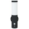 Applique murale extérieure avec capteur 2 pcs Noir Acier inoxydable IP44 