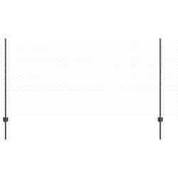 Poteaux de clôture 10 pcs U-Channel Gris 120 cm Acier 