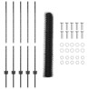 Poteaux de clôture 10 pcs U-Channel Gris 120 cm Acier 