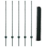 Poteaux de clôture 5 pcs U-Channel Vert 120 cm Acier 