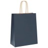 Sacs en papier 50 pcs avec poignées bleu 18x8x22 cm 