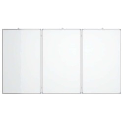 Tableau blanc magnétique pliable 180x80x1,7 cm aluminium 