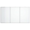 Tableau blanc magnétique pliable 180x80x1,7 cm aluminium 