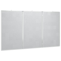 Tableau blanc magnétique pliable 180x80x1,7 cm aluminium 