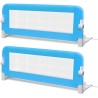 Barrière de lit de sécurité pour tout-petits 2pcs Bleu 102x42cm 