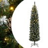 Sapin de Noël artificiel mince 150 LED 120 cm 