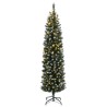 Sapin de Noël artificiel mince 150 LED 120 cm 