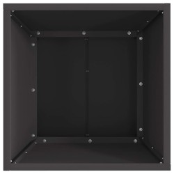 Brasero Carré Noir 40x40x30 cm Acier 
