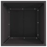 Brasero Carré Noir 40x40x30 cm Acier 