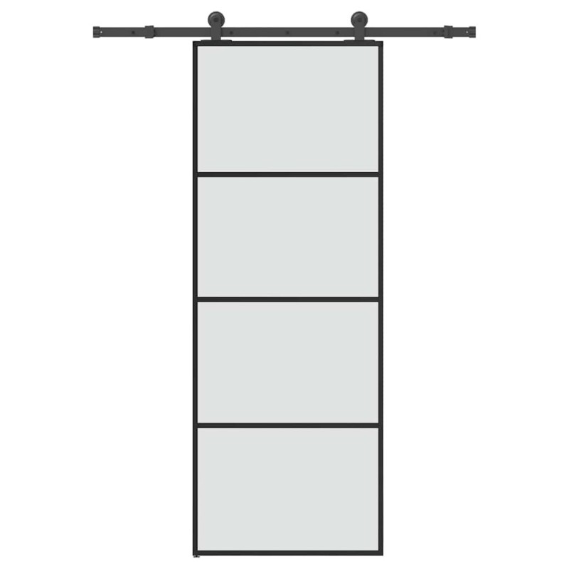 Porte coulissante avec kit de quincaillerie 76x205 cm Verre ESG 