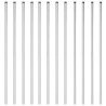 Poteaux de clôture 12 pcs Argent 180 cm Acier galvanisé 