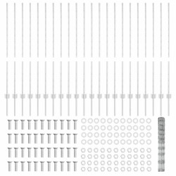 Pieux de clôture 22 pcs U-Channel 120 cm Acier galvanisé 
