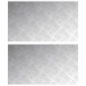 Plaques en alu à damier 2 pcs Antidérapantes 70x40 cm 