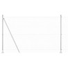 Clôture en Fil Soudé avec 13 Poteaux Flangés 1.5x25 m Acier Galvanisé 
