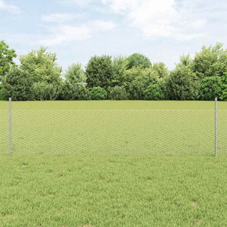 Poteaux de clôture 11 pcs U-Channel 60 cm en acier galvanisé 