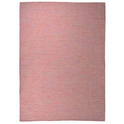 Tapis à tissage plat d'extérieur 200x280 cm Rouge 