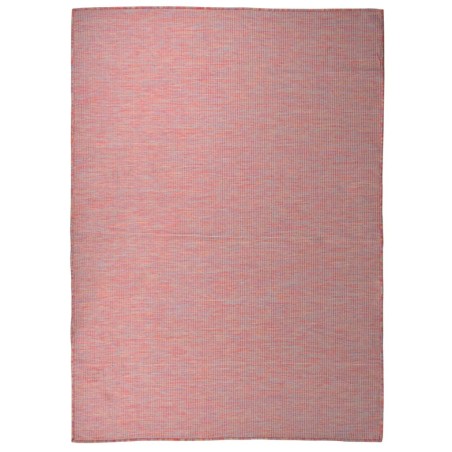 Tapis à tissage plat d'extérieur 200x280 cm Rouge 
