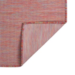 Tapis à tissage plat d'extérieur 200x280 cm Rouge 