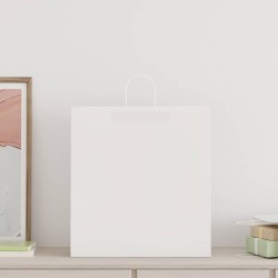 Sacs en papier 50 pcs avec poignées blanc 45x17x48 cm 