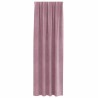 Rideaux occultants avec bande supérieure 2 pcs en velours rose foncé 