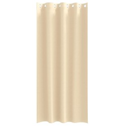 Rideaux avec des rideaux 2 pcs Crème 245 x 140 cm Polyester 