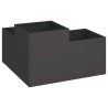 Jardinière 80x80x48 cm Acier Noir 