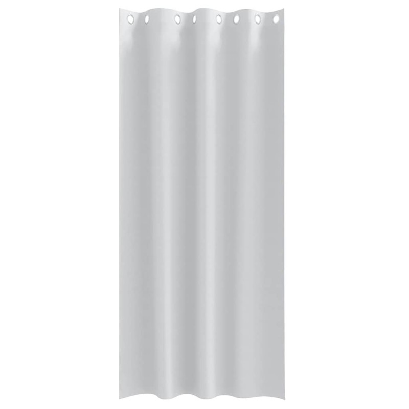Rideaux avec des rideaux 2 pcs Gris pâle 245 x 140 cm Polyester 