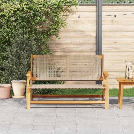 Banc de Jardin Beige 122x76x73.5 cm Bois Acacia Massif 