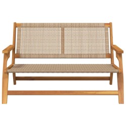 Banc de Jardin Beige 122x76x73.5 cm Bois Acacia Massif 