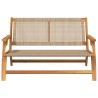 Banc de Jardin Beige 122x76x73.5 cm Bois Acacia Massif 